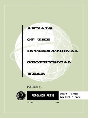 cover image of Annals of The International Geophysical Year, Volume 30